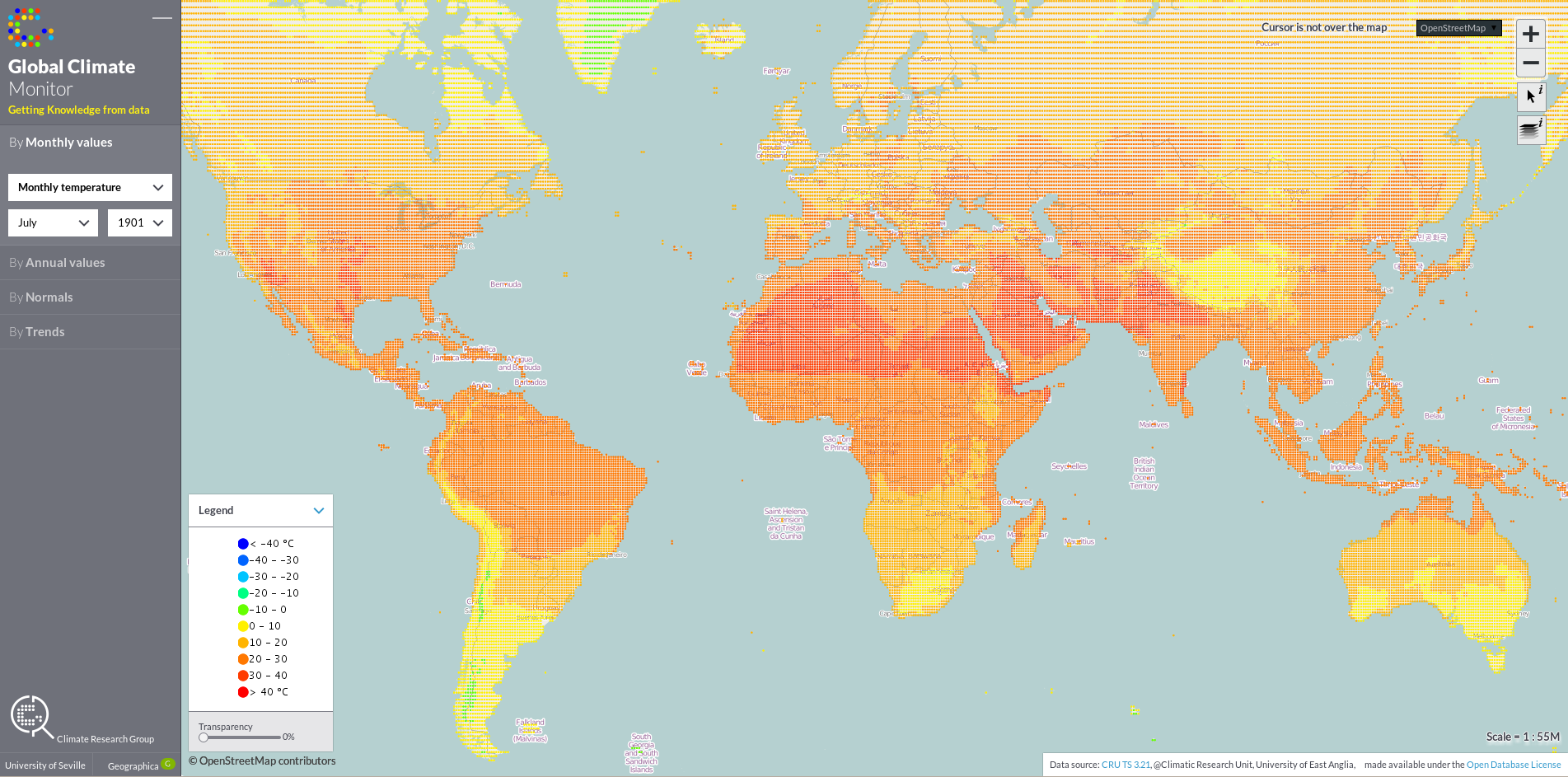 Global Climate Monitor - Monthly Temperature - July 1901